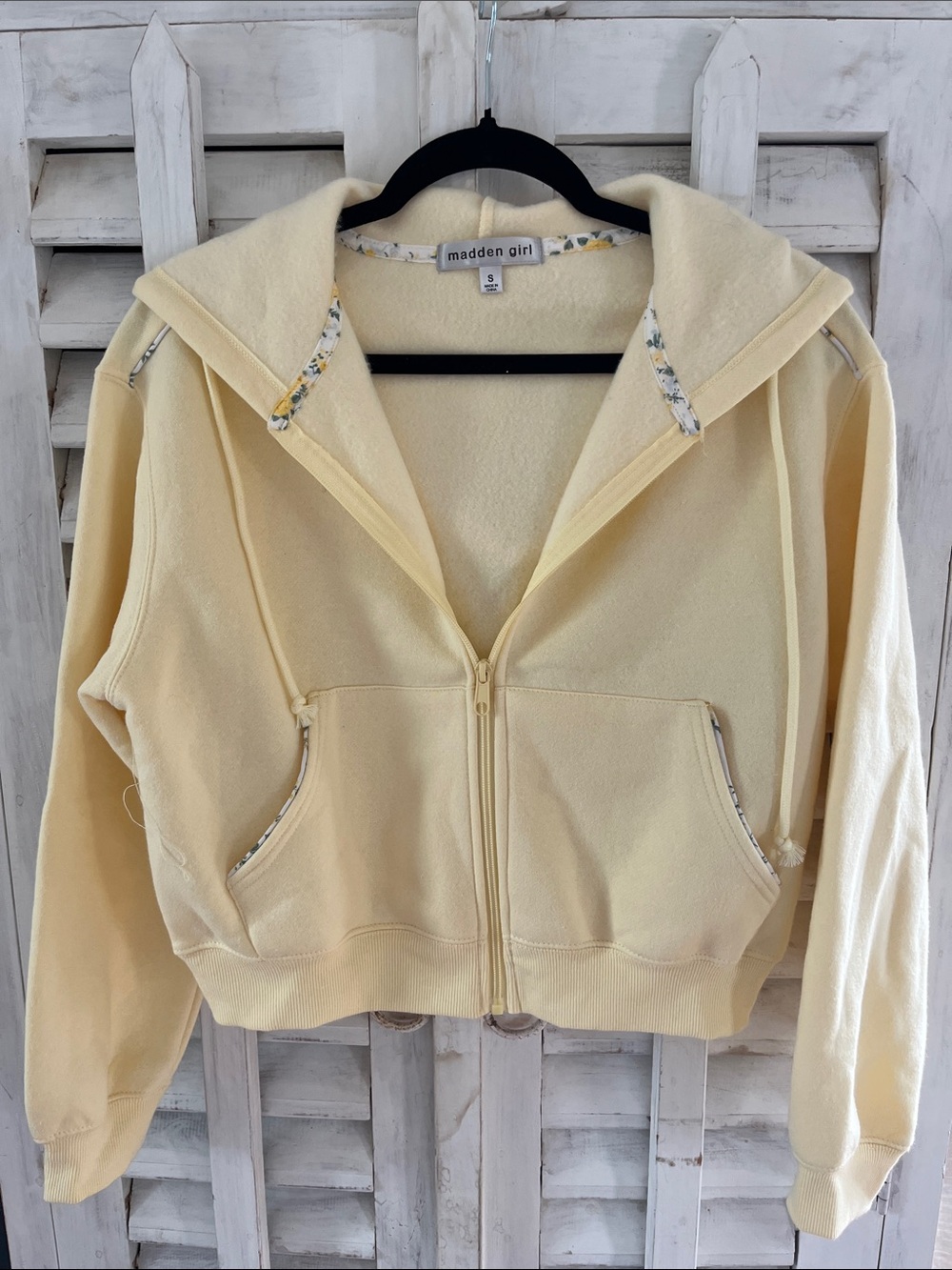 Madden Girl Light yellow Hoodie.